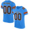 PowderBlue0098 Custom Powder Blue Black-Orange Mesh Authentic Football Jersey