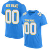 PowderBlue0172 Custom Powder Blue White-Gold Mesh Authentic Football Jersey