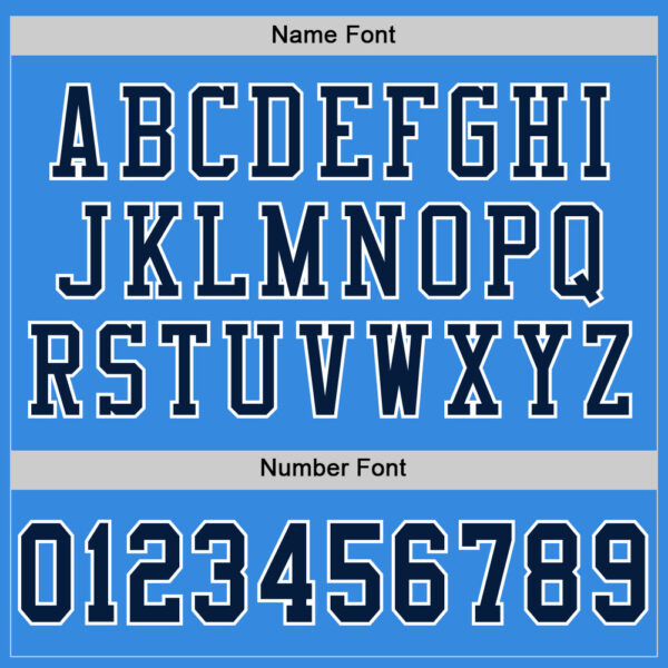 Custom Powder Blue Navy-White Mesh Authentic Football Jersey