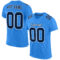 PowderBlue0175 Custom Powder Blue Navy-White Mesh Authentic Football Jersey