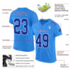 Custom Powder Blue Royal-White Mesh Authentic Football Jersey