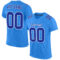 PowderBlue0176 Custom Powder Blue Royal-White Mesh Authentic Football Jersey