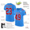 Custom Powder Blue Red-White Mesh Authentic Football Jersey
