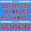 Custom Powder Blue Red-White Mesh Authentic Football Jersey