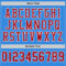 Custom Powder Blue Red-White Mesh Authentic Football Jersey