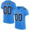 PowderBlue0178 Custom Powder Blue Black-White Mesh Authentic Football Jersey