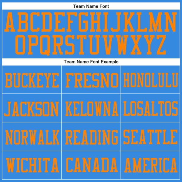 PowderBlue0183-2 Custom Powder Blue Bay Orange Mesh Authentic Football Jersey