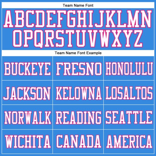 Custom Powder Blue Hot Pink-White Mesh Authentic Football Jersey