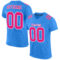 PowderBlue0184 Custom Powder Blue Hot Pink-White Mesh Authentic Football Jersey