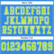 Custom Powder Blue Neon Green-White Mesh Authentic Football Jersey