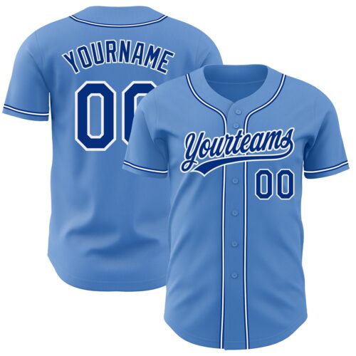 PowderBlue0200_cb2a5c3c-54b4-4e0f-9b9c-57006642386c Custom Powder Blue Royal-White Authentic Baseball Jersey