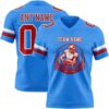 Custom Powder Blue Red-White Authentic Football Jersey