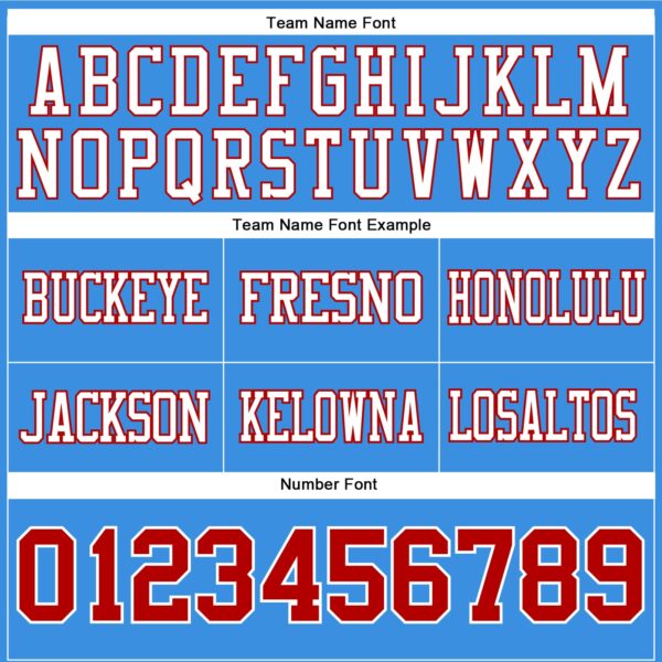 Custom Powder Blue Red-White Authentic Football Jersey