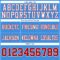 PowderBlue0338-3 Custom Powder Blue Red-White Authentic Football Jersey