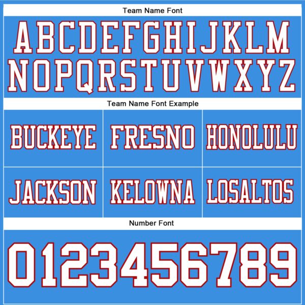 Custom Powder Blue White-Red Authentic Football Jersey