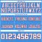 PowderBlue0339-3 Custom Powder Blue White-Red Authentic Football Jersey