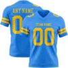 Custom Powder Blue Yellow Authentic Football Jersey