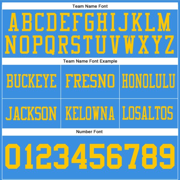 Custom Powder Blue Yellow Authentic Football Jersey