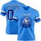 PowderBlue0341-1 Custom Powder Blue Royal-White Authentic Football Jersey