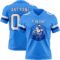 PowderBlue0342-1 Custom Powder Blue White-Royal Authentic Football Jersey