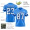 PowderBlue0342-2 Custom Powder Blue White-Royal Authentic Football Jersey