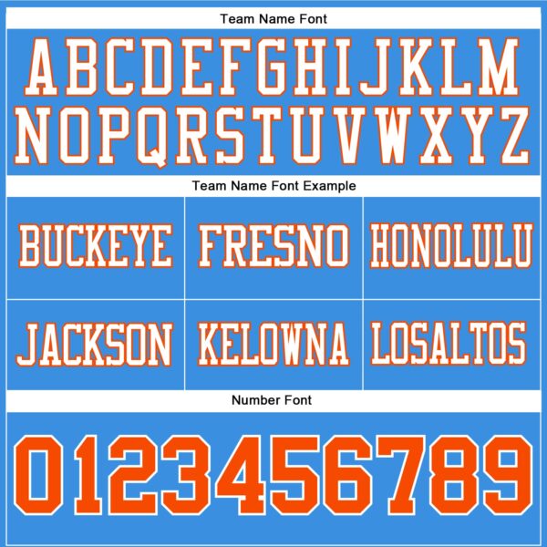 Custom Powder Blue Orange-White Authentic Football Jersey