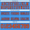 Custom Powder Blue Orange-Royal Authentic Football Jersey