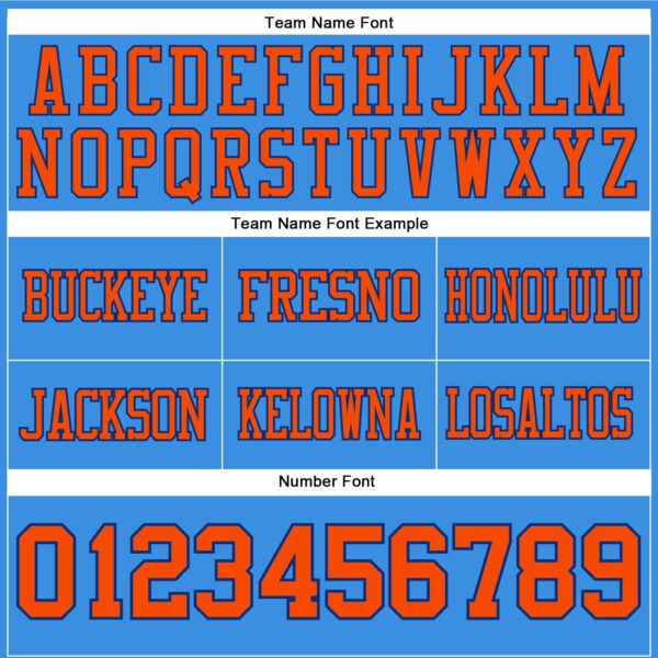 Custom Powder Blue Orange-Royal Authentic Football Jersey