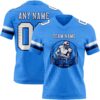 Custom Powder Blue White-Navy Authentic Football Jersey