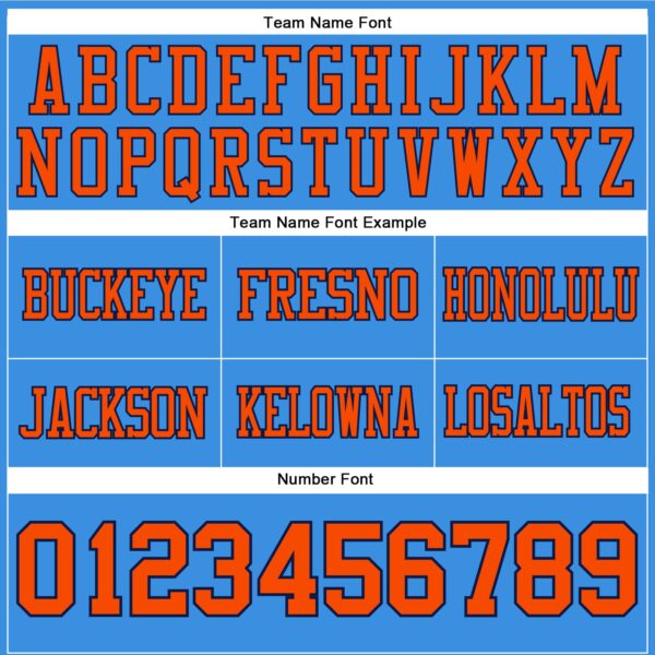 Custom Powder Blue Orange-Navy Authentic Football Jersey