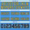 PowderBlue0350-3 Custom Powder Blue Navy-Gold Authentic Football Jersey