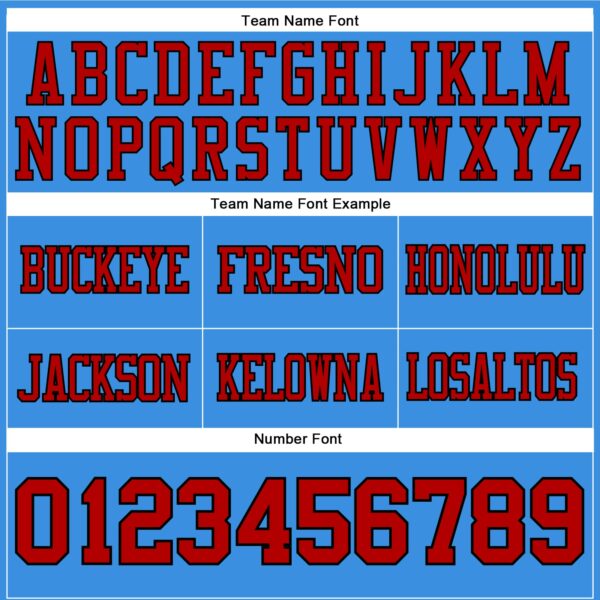 Custom Powder Blue Red-Black Authentic Football Jersey