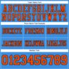 Custom Powder Blue Orange-Black Authentic Football Jersey