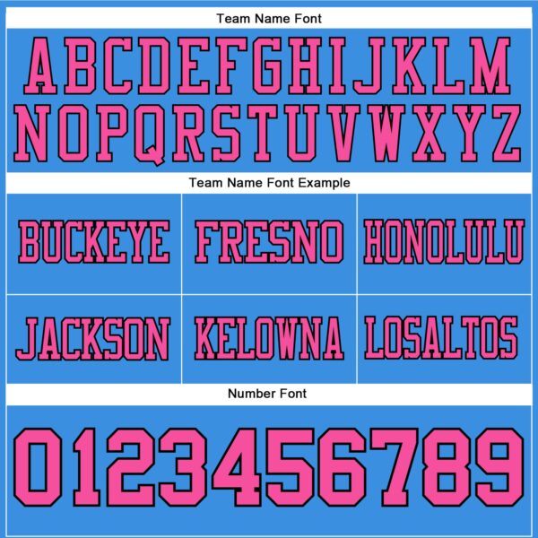 Custom Powder Blue Pink-Black Authentic Football Jersey