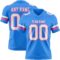 PowderBlue0358 Custom Powder Blue White-Pink Authentic Football Jersey