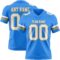 PowderBlue0361 Custom Powder Blue White-Old Gold Authentic Football Jersey