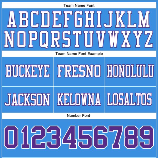 Custom Powder Blue Purple-White Authentic Football Jersey