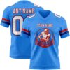 Custom Powder Blue White Royal-Red Authentic Football Jersey
