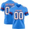 Custom Powder Blue White Royal-Red Authentic Football Jersey