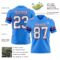 PowderBlue0365-2 Custom Powder Blue White Royal-Red Authentic Football Jersey