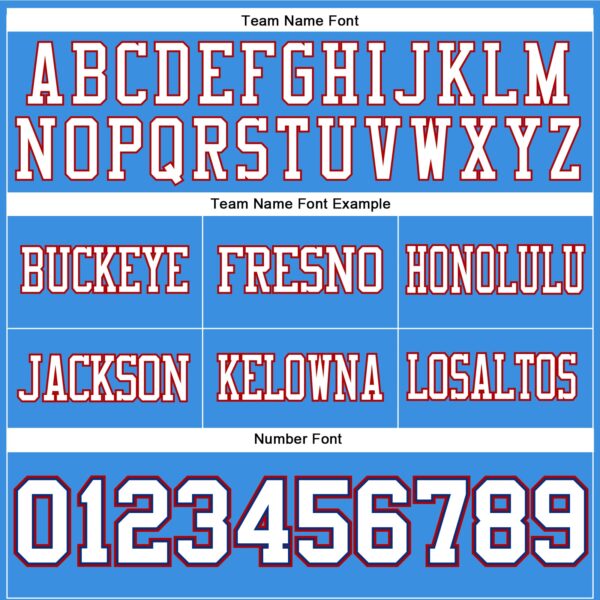 Custom Powder Blue White Royal-Red Authentic Football Jersey