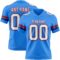 PowderBlue0365 Custom Powder Blue White Royal-Red Authentic Football Jersey