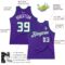 Custom Purple White-Teal Authentic Throwback Basketball Jersey