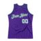 Custom Purple White-Teal Authentic Throwback Basketball Jersey