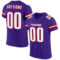 Purple0135 Custom Purple White-Red Mesh Authentic Football Jersey