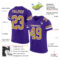 Purple0171-1 Custom Purple Old Gold-White Mesh Authentic Football Jersey
