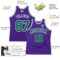 Custom Purple Kelly Green-White Authentic Throwback Basketball Jersey