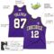 Custom Purple White-Old Gold Authentic Throwback Basketball Jersey