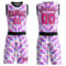 Custom Purple Pink-Black Round Neck Sublimation Basketball Suit Jersey