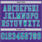 Purple0290-3 Custom Purple Aqua-White Mesh Authentic Football Jersey